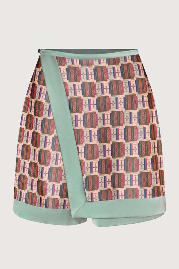 JAMIE skorts - Green Edges Pattern