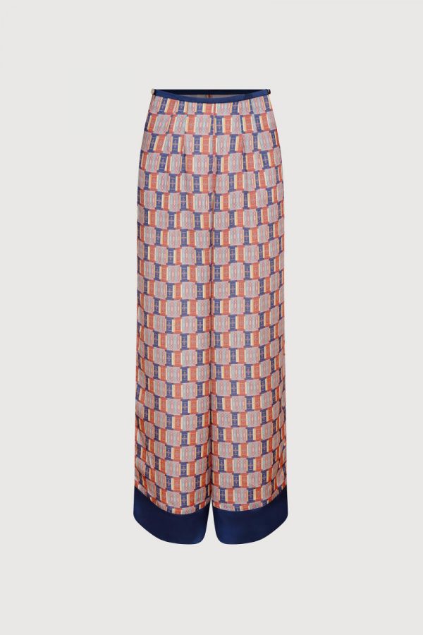 VIVIENNE trousers -  Blue Edges Pattern