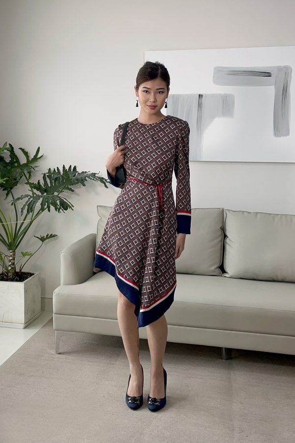 CHERYL dress - Deep red