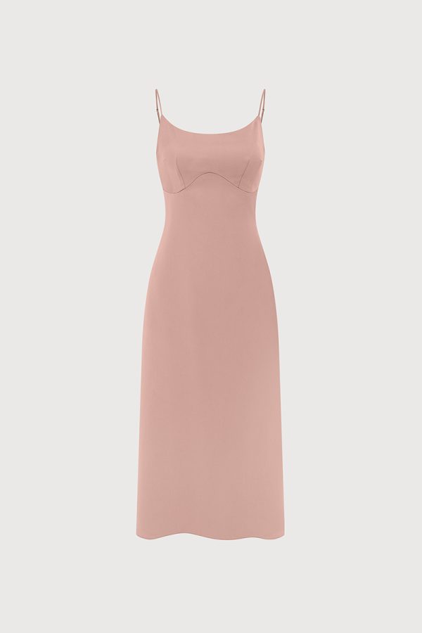 LEONI dress (NO slit) - Rosewood